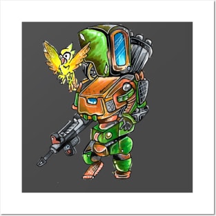 bastion overwatch chibi Posters and Art